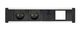 Встраиваемая розеточная станция ABL Level-E 2x220B 1 пустой слот