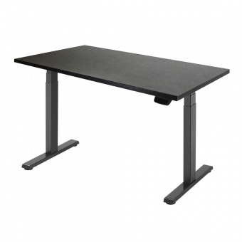 Регулируемый  двухмоторный стол Ergo Desk Pro каркас черный столешница дуб канзас коричневый 18 мм
