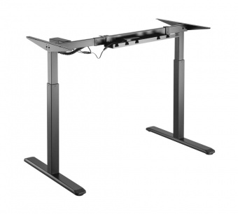 Стол для работы сидя стоя Ergosmart Electric Desk S03-22D каркас черный, столешница Дуб мореный  36 мм