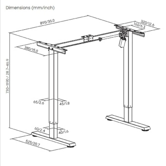 Electric Desk Light размеры