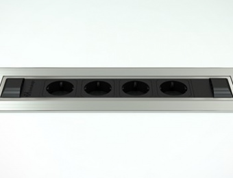 Автоматический вращающийся розеточный модуль VersaTURN 3.0  ﻿(3 розетки 220V + 2 USB)