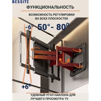 Кронштейн Bessite GT-186 повороты и наклоны