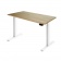 Регулируемый  двухмоторный стол Ergo Desk Pro каркас белый столешница Дуб натуральный 18 мм