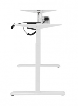 Стол для работы сидя стоя Ergosmart Electric Desk S03-22D каркас белый, столешница Бетон Чикаго светло-серый 36 мм
