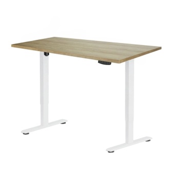 Стол регулируемый Electric Desk Light  белый столешница 1200x650 25 мм дуб натуральный