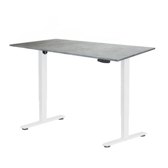 Стол регулируемый Electric Desk Light белый столешница 120x65 18мм Бетон Чикаго светло-серый