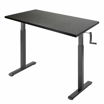  Cтол регулируемый Manual Desk Compact каркас черный, столешница Дуб мореный (чернёный) 36мм