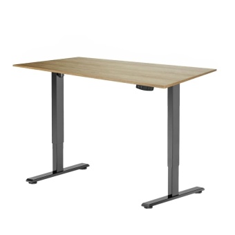 Стол регулируемый Electric Desk Light черный столешница 120x65 18мм Дуб натуральный