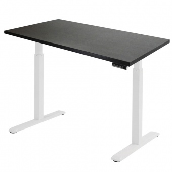 Стол для работы сидя стоя Ergosmart Electric Desk S03-22D каркас белый, столешница Дуб мореный 18 мм