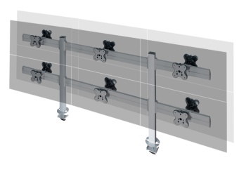 Настольное крепление back-to-back для 12 мониторов диагональю до 24'' TBBS-1200G