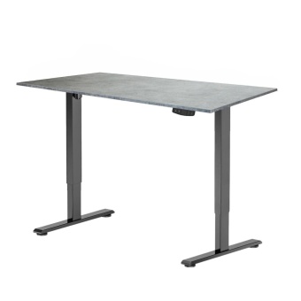 Стол регулируемый Electric Desk Light черный столешница 120x65 18мм Бетон Чикаго светло-серый