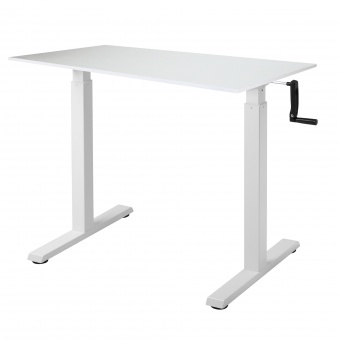 Cтол регулируемый Manual Desk Compact White